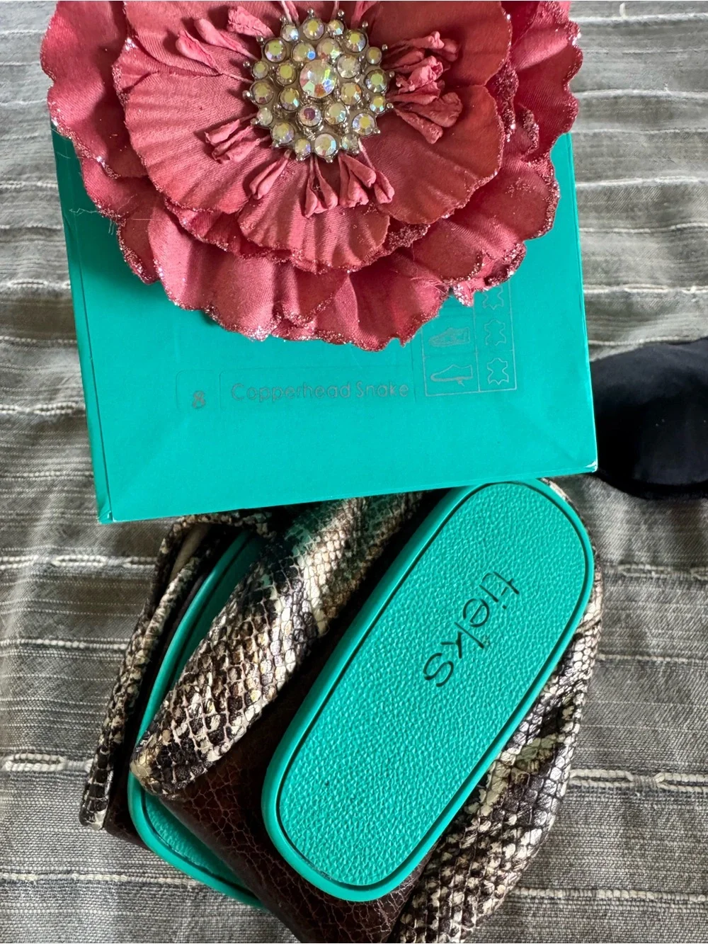 Tieks Copperhead Snake Foldable Ballet Flats EUC size 8